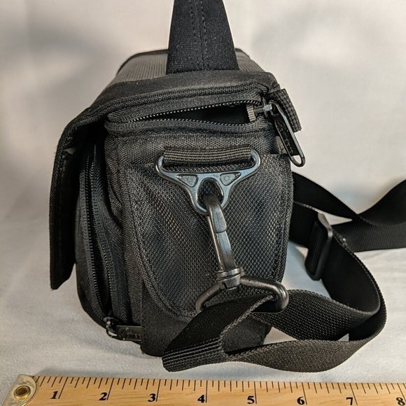 Lowepro Camera Bag Case Black Handle Shoulder Strap Multiple Pockets Adjustable - Picture 9 of 13